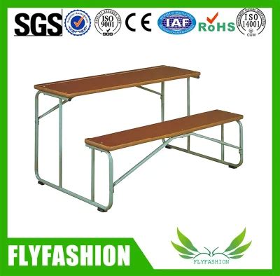 School Table for Student Double Study Desk Attached Chair - China School Tables and Chairs and ...