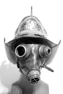 Steampunk mask | Fire master | black and white | Tom Banwell… | Flickr