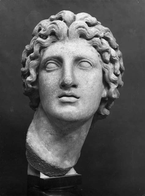 Alexander the Great. Greek marble bust of Alexander the Great, King of of the Greek kingdom of ...
