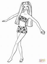 Barbie In A Swimsuit coloring Page  Free Printable Coloring Pages sketch template