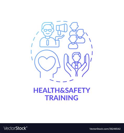 Training safety and health concept icon Royalty Free Vector