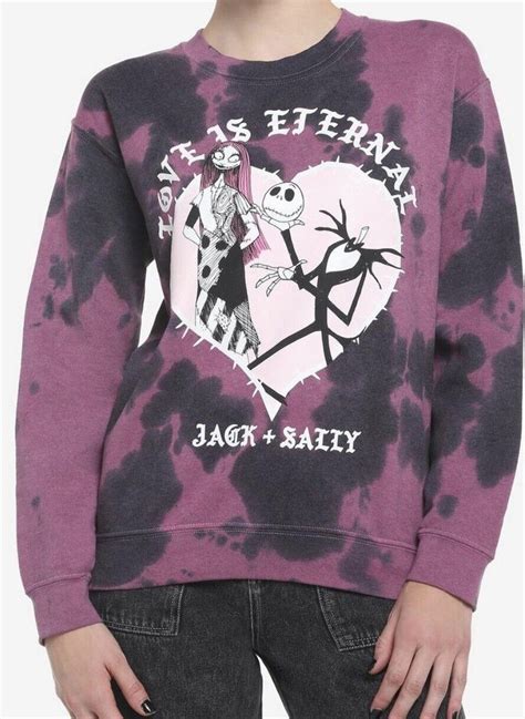 Jack Skellington and Sally Tie Dye Sweatshirt Medium … - Gem