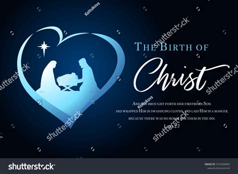 Christmas Scene Baby Jesus Manger Mary Stock Vector (Royalty Free ...