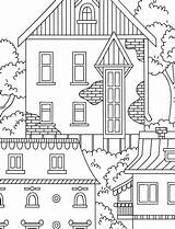 HOUSES Architecture Coloring Page Building City Coloring For  Etsy sketch template