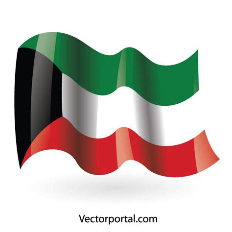 Kuwait flag Royalty Free Stock SVG Vector and Clip Art