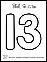 Number 13 coloring Page Free Printable – Artofit sketch template