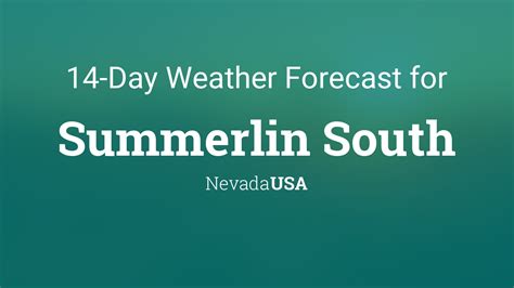 Summerlin South, Nevada, USA 14 day weather forecast