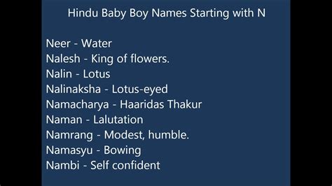 Hindu Baby Boy Names Starting Letter N | mamiihondenk.org