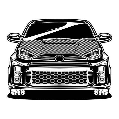 Black and white car vector illustration for conceptual design 9482448 ...