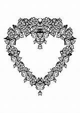 50 Coloriage Coeur  sketch template