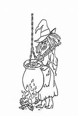 Halloween Witch Cats Coloring Page  Pages sketch template