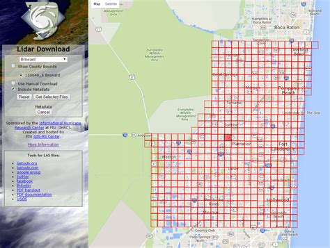 LiDAR Elevation Data Download App – FIU GIS Center