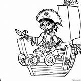 Girl Pirate Ship Coloring Page » Turkau sketch template