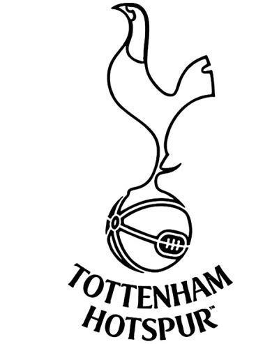 Tottenham Hotspur logo coloring page crest - Topcoloringpages.net