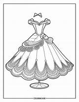 105  Dress Coloring Pages For Kids & Adults Free Printable PDFs sketch template