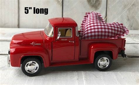 Vintage Red Pickup Truck Red Truck Decor Red Metal Truck - Etsy