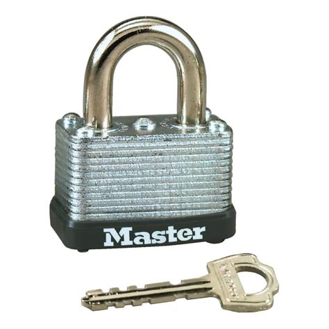 Master Lock 1-1/2 in. Laminated Steel Warded Padlock-8596DHC - The Home Depot