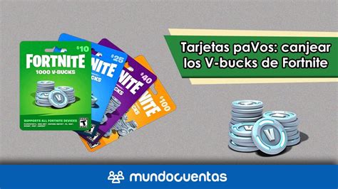 Tarjetas paVos: cómo y dónde canjear los V-bucks de Fortnite