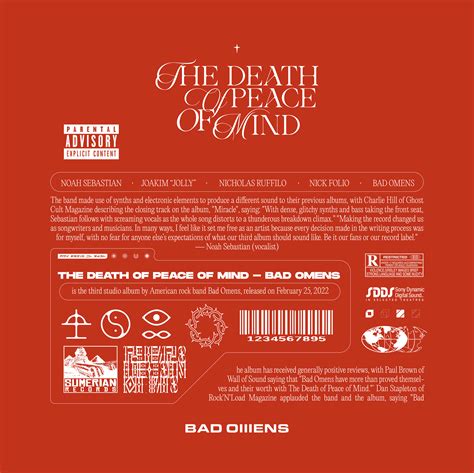 The Death Of Peace Of Mind - Cover Album :: Behance