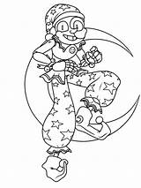Easy Moondrop coloring Page sketch template