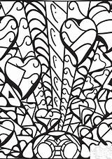 Abstract Heart Patterns coloring Page  ColouringPages sketch template
