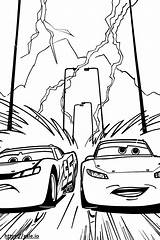Lightning mcqueen And Jackson Storm coloring Page sketch template