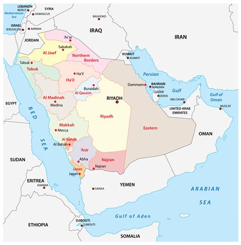 Labeled Arabian Desert Map - bmp-connect