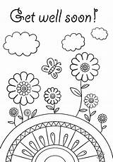 Get Well Soon Coloring Page  Free Printable Pages sketch template