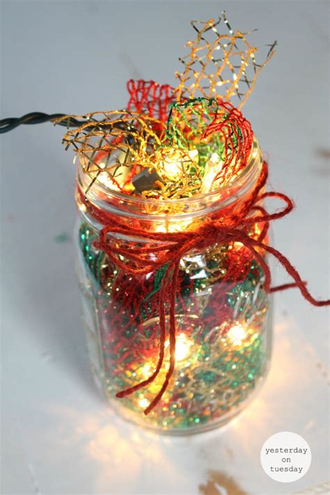 Lighted Christmas Mason Jar | Yesterday on Tuesday