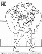Despicable Me Coloring Pages Gru sketch template