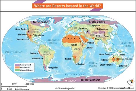 Where are Deserts Located in the World? | World geography map, India world map, Desert map