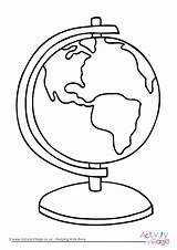 Globe Coloring Pages sketch template