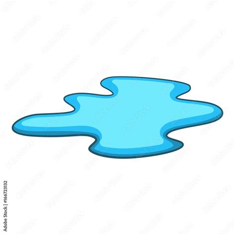 Puddle of water icon, cartoon style Stock Vector | Adobe Stock