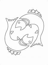 Free Printable Pisces Symbol coloring Page  Download Print Or Color sketch template