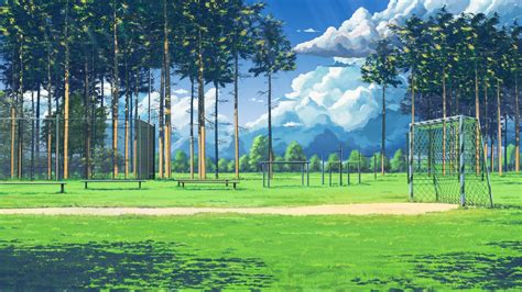 Soccer field [1920×1080] • /r/wallpapers | Latar belakang anime, Wallpaper pemandangan anime ...