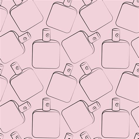 Seamless vector pattern with outline pink perfume 7652051 Vector Art at Vecteezy