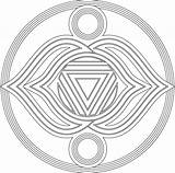 Ajna The third Eye chakra  Mandala coloring Pages sketch template
