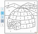 Igloo Color By Number  Free Printable Coloring Pages sketch template