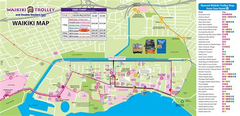 Waikiki Trolley Route Map | Adams Printable Map