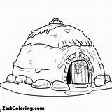 Igloo Is House Of Eskimo Coloring Page  For Kids – Smart sketch template