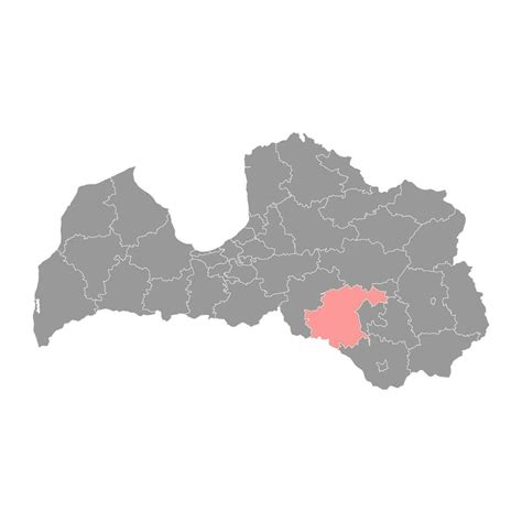 Jekabpils district map, administrative division of Latvia. Vector ...