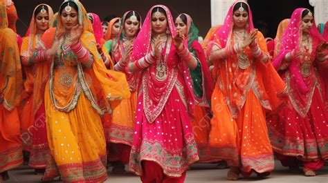 Colorful Group Of Women Dancing Background, Punjabi Culture Picture, Punjabi, Indian Background ...