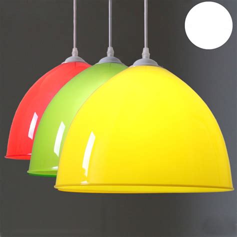Modern Round Hanging Lamps Colorful Lid Acrylic Pendant Lights Decorative Dining Room Fruit Shop ...