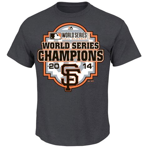 San Francisco Giants 2014 World Series Champions Check Swing T-Shirt - Charcoal - Fanatics.com