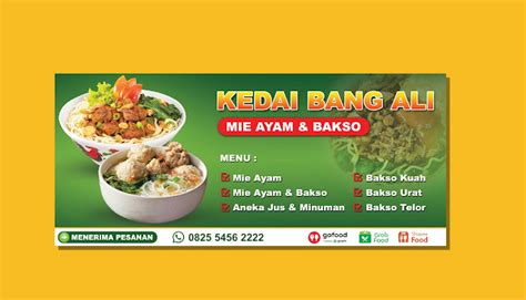 Desain Banner Mie Ayam & Bakso Format PSD - JDESIGNKU