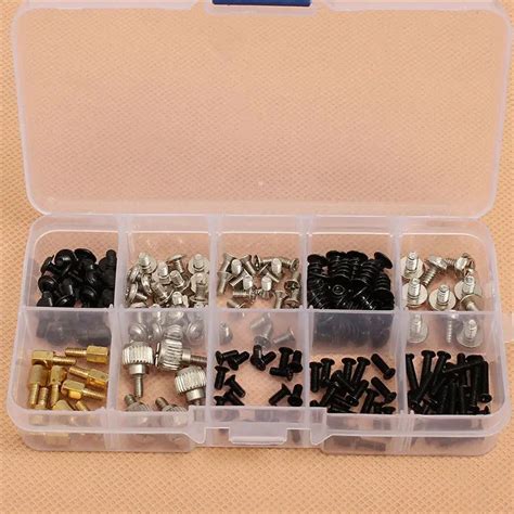 MTGATHER 165pcs/Set Computer Screws Kit For Motherboard PC Case CD ROM Hard Disk Notebook ...