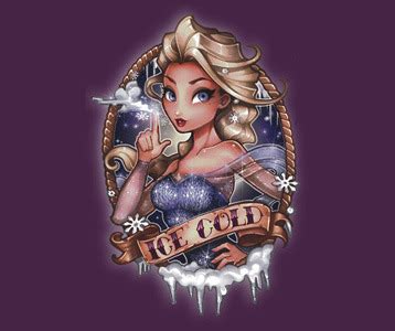 Elsa Frozen T-Shirt - Ice Cold Elsa Tattoo Shirt