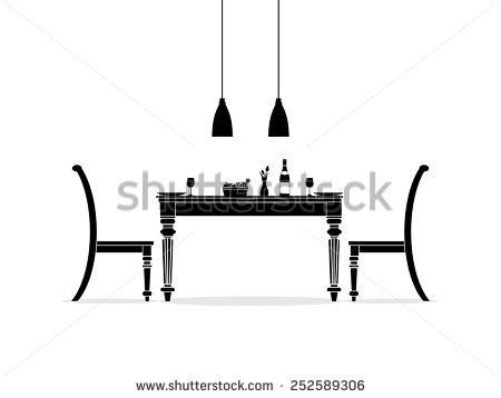 Dining room interior silhouette | Dining room interiors, Interior, Room