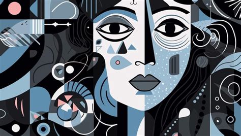 Premium Vector | Women face in the style of picasso cubism woman abstract background in picasso ...