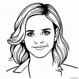Emma Watson Coloring Page 72184 57133 sketch template